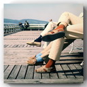 1x Mid Century Shoes in the Deck, 1973 | 70s colors minimalist