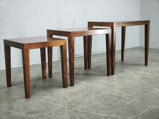 Image 1 of Tables gigognes Severin Hansen pour Haslev, Danemark, années 1960
