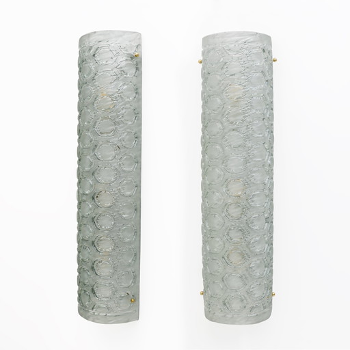 Pair of Modern Light Green Murano Glass Sconces