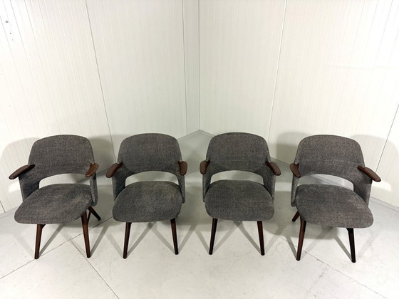 Image 1 of 4 X sillas de comedor Cees Braakman FT30 Pastoe, Países Bajos 1950