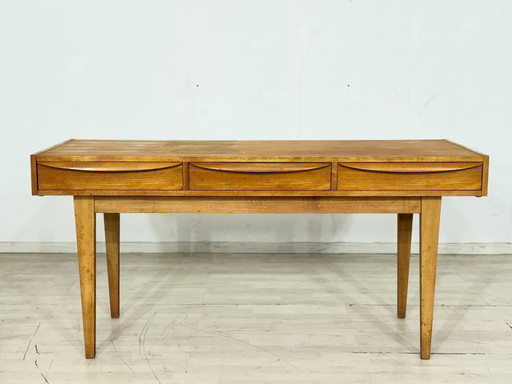 Scrivania vintage Hellerau / Serie 602 / Tavolo in legno / Scrivania da ufficio / Scrivania di metà secolo