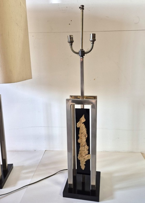 Image 1 of Importante paire de lampes 1970, Philippe Cheverny