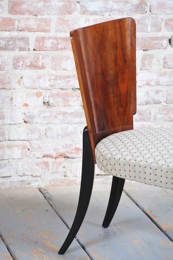 Set van zes gerestaureerde art-deco stoelen, van Halabala, UP Závody, beukenhout, Tsjechië, jaren 1930. (photo 13 of 14)