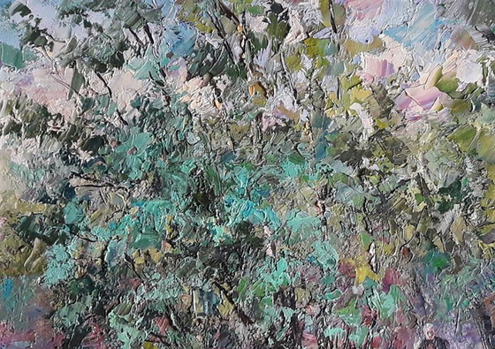 Original Painting Nature Landscape Summer Forest On The Hunt – Paintings & Drawings, Canvas (photo 4 of 7)