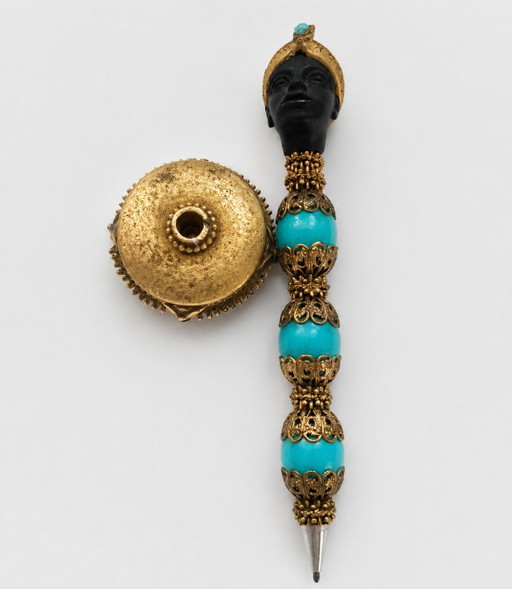 Set di penne da scrivania vintage della boutique Florenza, colore nero – decoratieve objecten, Brass (photo 2 of 5)