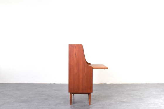 Image 1 of Mid-Century Danish Teak Secretary by Gunnar Nielsen for Tibergaard, 1960s.