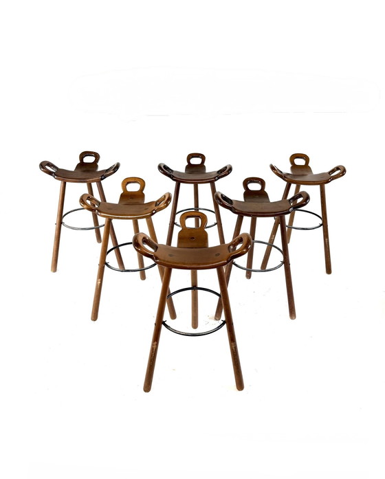 Image 1 of 6 sgabelli da bar vintage ‘Marbella’, Conoform ‘60