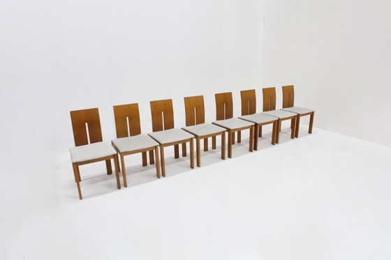 Image 1 of  Vintage Italiaanse eetkamer stoelen set van 8