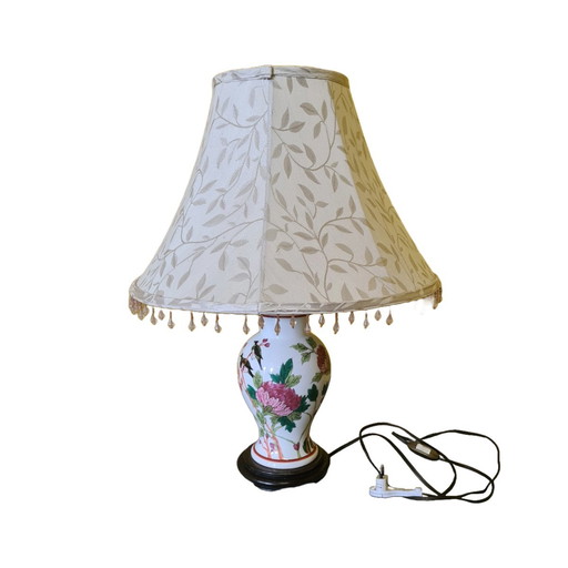 Lampe de table en porcelaine d'Art de Rodez, 1980