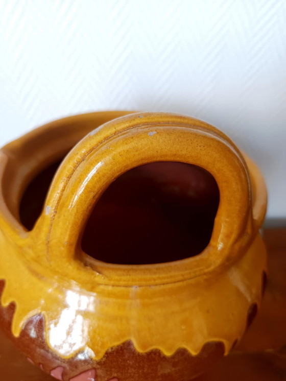 Image 1 of Vintage glazed pottery planter