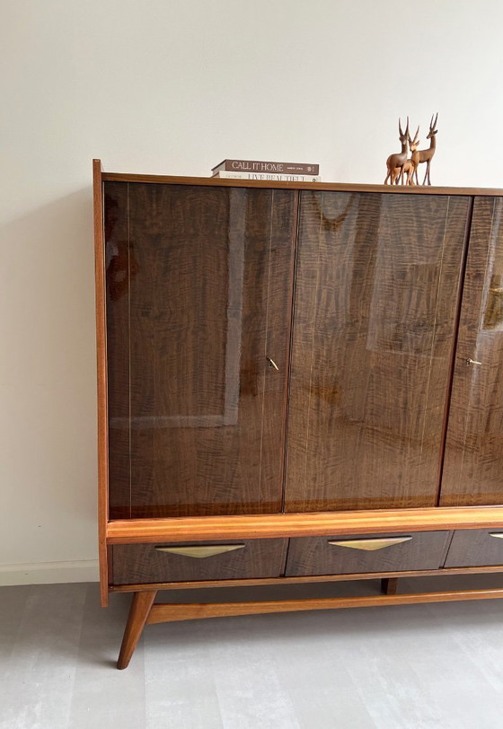 Image 1 of Buffet haut vintage en teck et palissandre, années 1960, design danois