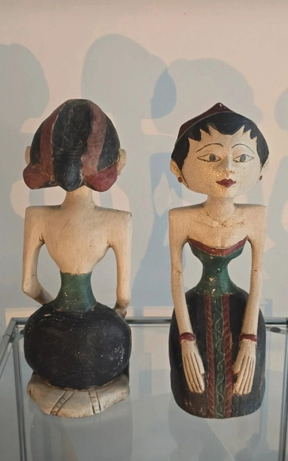 Image 1 of Juego Loro Blonyo – Madera maciza – ¡41 cm y 4 kilos!