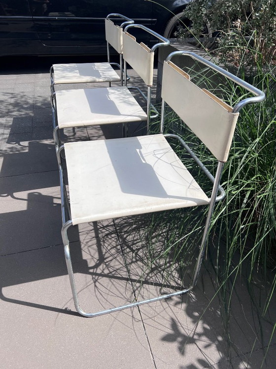 Libellula design chairs Giovanni Carini - Planula – Eetkamerstoelen, Leer (photo 4 of 12)