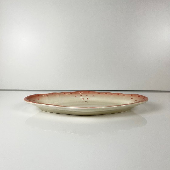 Image 1 of Piccolo piatto rosa di Salins-les-Bains, prima del 1970