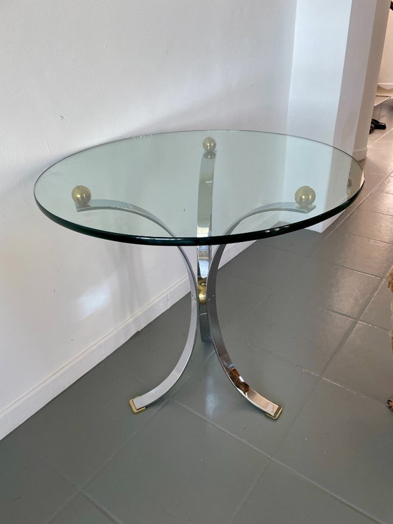 Image 1 of Spectacular original French Modernist design side table from the 1970s by Maison Jansen (France)