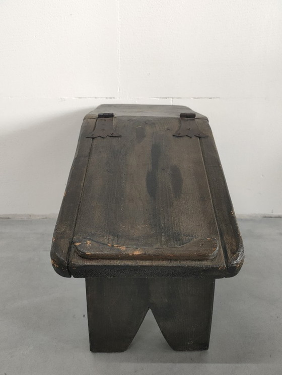 Image 1 of Zeldzaam vintage 'custom made' schoenenpoets kist interieur decorateur item 