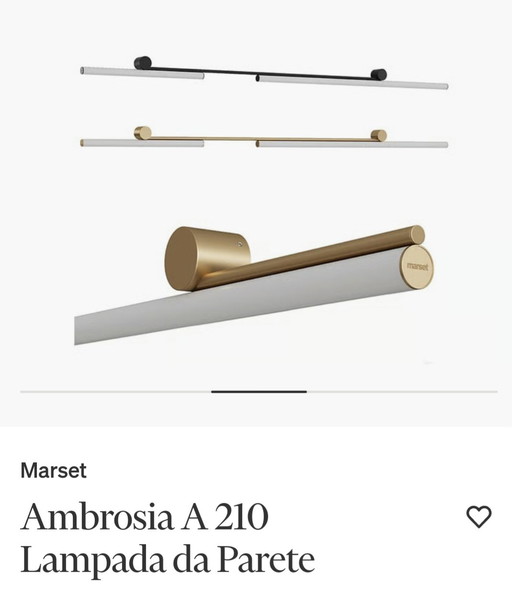 Marset AMBROSIA A 210 Or mat 2700K applique murale
