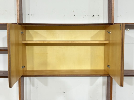 Modular mid-century wall shelf by interna-Peter Pedrides / Teak shelving system 1960s – Shelving unit, Wood (photo 15 of 27)