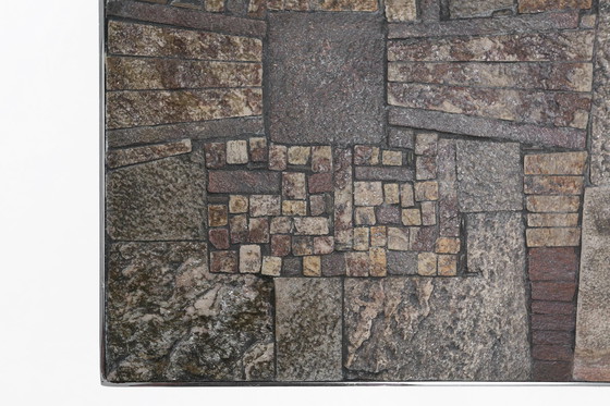 Image 1 of Table basse brutaliste faite et signée par Pia Manu, années 1960