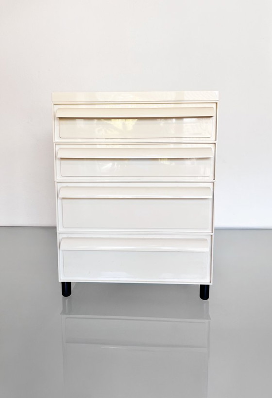 Image 1 of Cassettiera modulare vintage Kartell Simon Fussel Modulaire 4602 in ABS color crema.