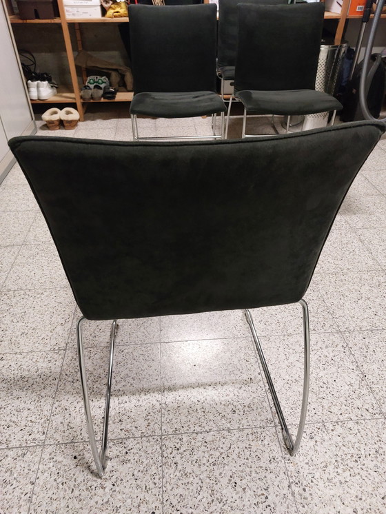 Image 1 of Sedia da pranzo Pastoe tipo penant in tessuto alcantara antracite scuro