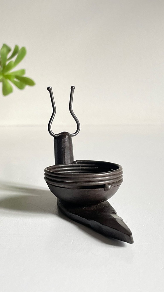 Image 1 of Vintage Brutalist Snail Candlestick