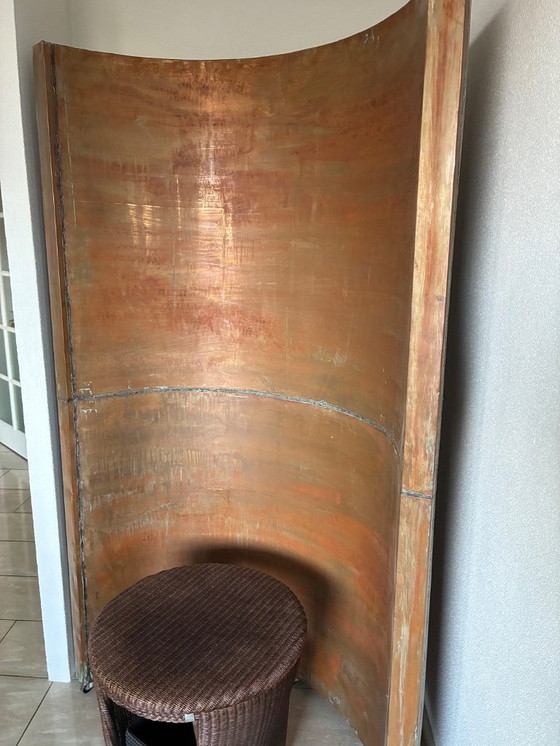 Image 1 of Nieuwstaat koperen wandscherm uniek