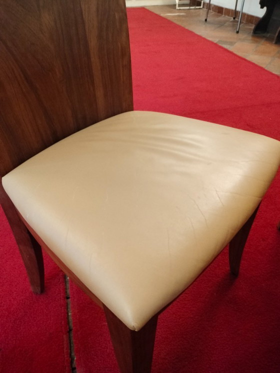 Image 1 of 4 Luxe Bubinga Houten eetkamerstoelen met