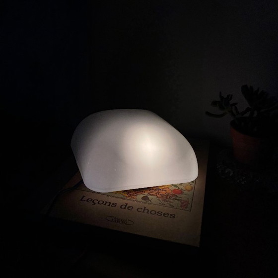 Antique square wall/ceiling light in white opaline glass, 20 cm (photo 5 of 8)