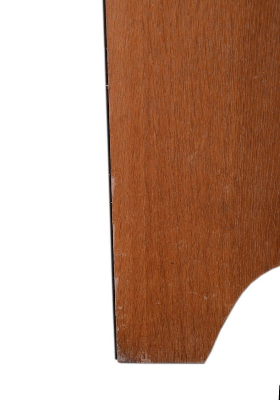 Vintage 1950s wood and pink fuchsia and black Formica sideboard, 130x50x100cm – Metal (photo 18 of 19)