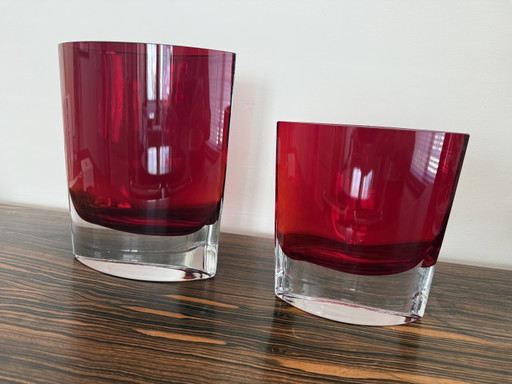 Glass decorative vases 2x