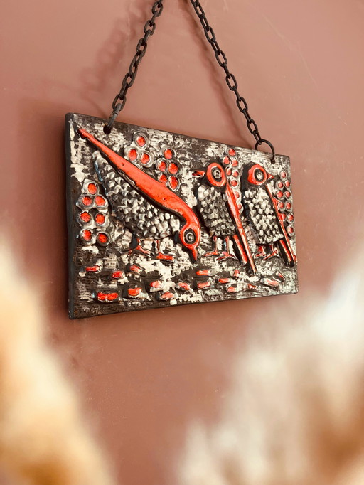 Fat Lava ceramic wall plate