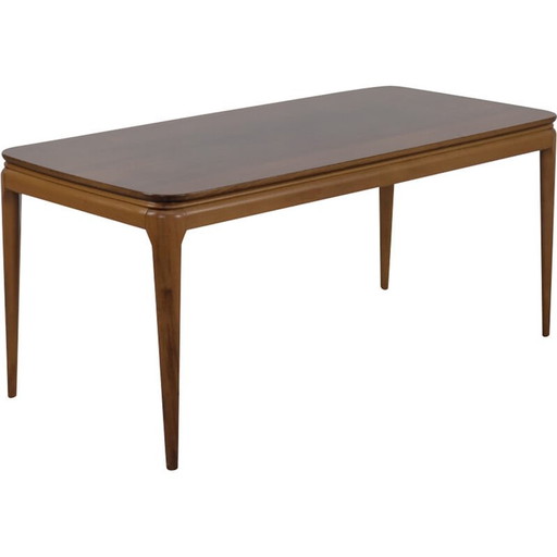 Mesa de centro vintage de madera de cerezo escandinava, Dinamarca, década de 1950