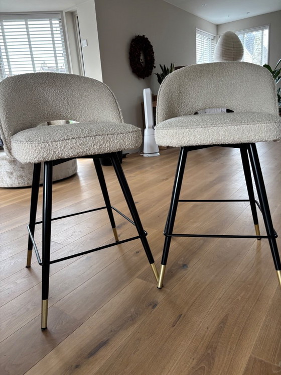 Image 1 of 2 tabourets de bar pivotants en bois d'Eichholz