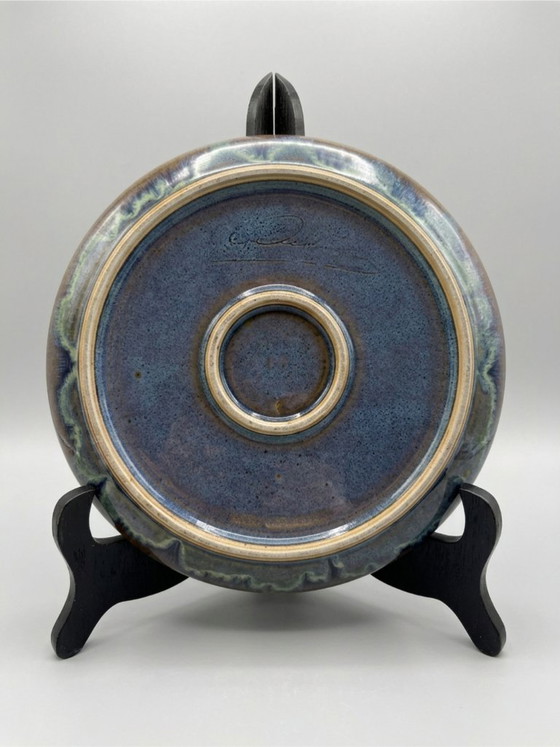 Image 1 of Denbac likeurset van geglazuurd aardewerk, gesigneerd – Frankrijk, jaren 1950-1960