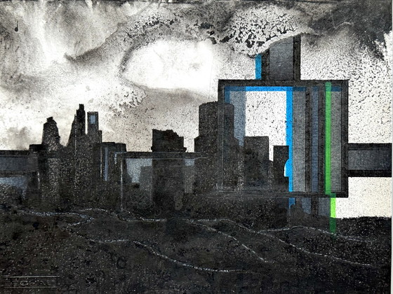 Image 1 of Eugène Eechaut (1928-2019) Abstract Landscape, Ink, 1993