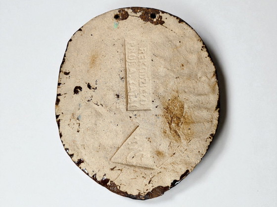 Image 1 of Mirostowice A. Zając Keramik Wandplatte Ø22cm – 1960s Mid Century Modern Polish Glazed Ceramic Wall Art