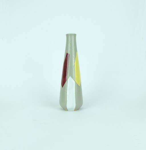 Vintage Jasba vaas uit het midden van de 20e eeuw, Verona-patroon, model 599 uit 1957.