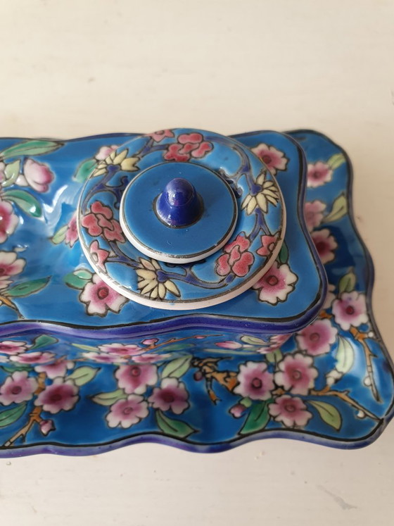 Art Déco Tintenfass Boch Frères Keramis - Émaux De Louvière – Emaux de Louvière, Dekorative Objekte, Ceramic (photo 6 of 10)