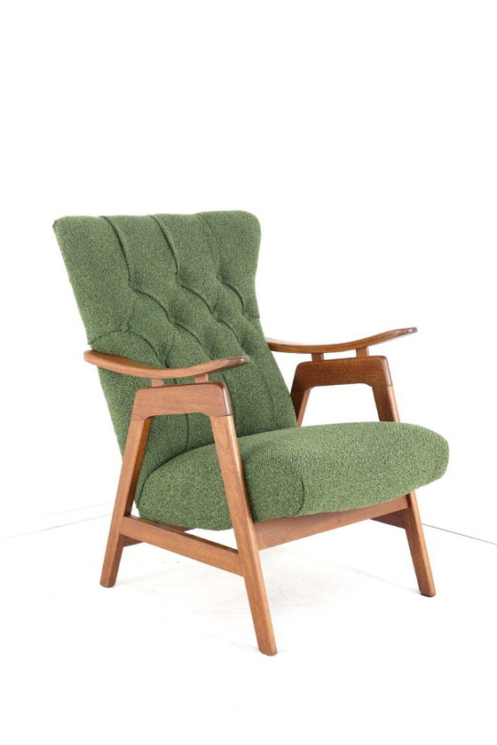 Poltrona vintage appena rivestita restaurata, Poltrone, Legno, Marrone (foto 6 di 18)