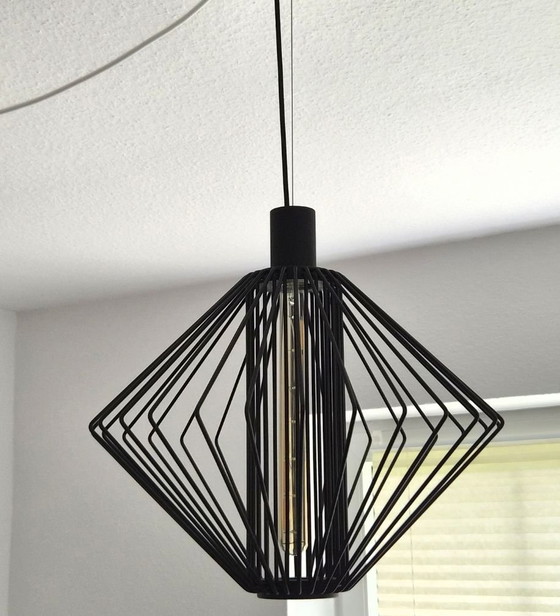 Wever & Ducré WIRO DIAMOND 1.0, Lampada a sospensione di design nera, Lampade a sospensione, Metallo, Nero (foto 5 di 5)
