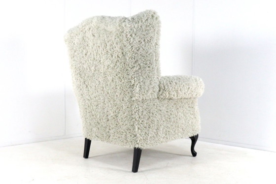 Image 1 of Fauteuil groot harig doodly volledig gerestaureerd