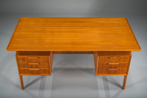 Image 1 of Teak Model 75 Desk from Omann Jun Møbelfabrik, 1960s