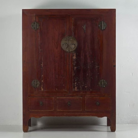 Armadio antico rosso bordeaux (Cina, c.1900) (photo 13 of 15)