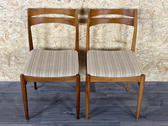 Image 1 of 2x 60s 70s Chair Dining Chair Mid - Century Danish Modern Design