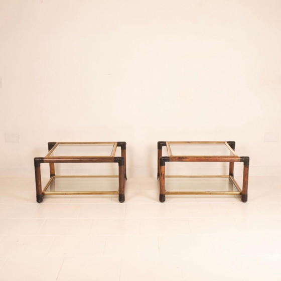 Tavolini Alberto Smania Marango in bambù e ottone per Smania Studio Interni – Cassettiere, Leather, Glass (photo 10 of 16)