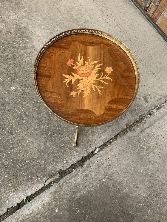 Small Vintage Brass Side Table (photo 5 of 8)