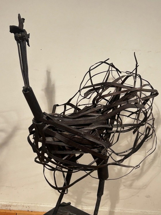 Skulptur aus Recyclingmaterial: Hahn – Bildhauerei, Metal, Stone (photo 14 of 20)