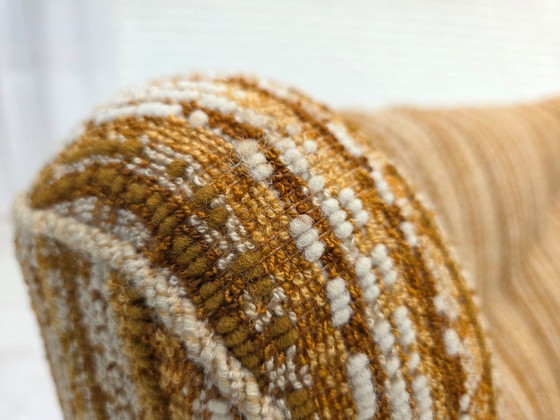 Image 1 of 1960s, Danish 3-seater sofa, original, brown furniture wool, beech wood.