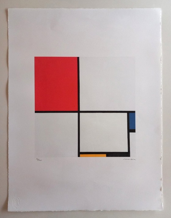 Image 1 of Piet Mondrian - Lithographie - Komposition Nr. III - mit Zertifikat